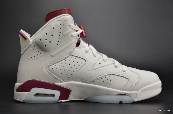 1st Kicks Maroon Jordan 6 Retro 384664-116 white Air 0724